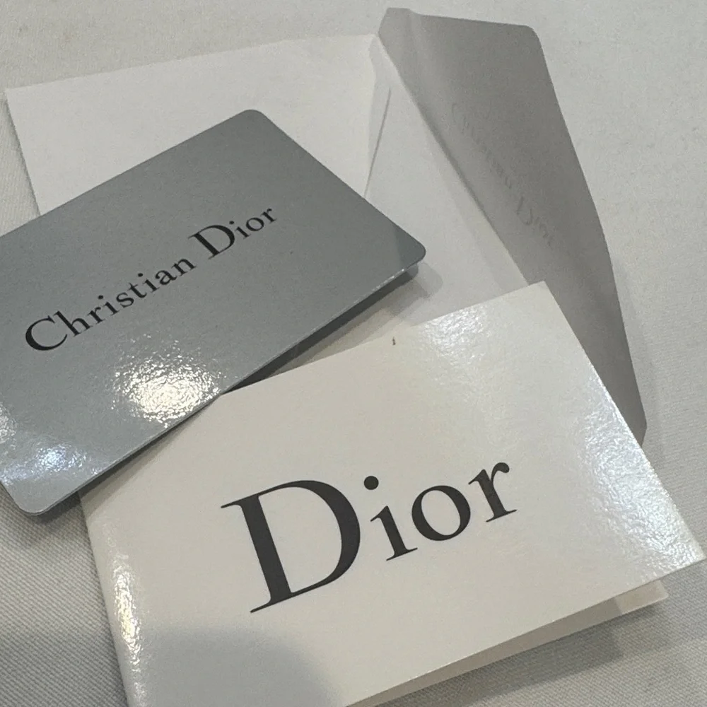 Dior Beige Wallet with Gold Studs